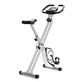 SportPlus Heimtrainer Fahrrad klappbar - Hometrainer Fahrrad klappbar - extra leises Fahrrad für zuhause - Spinning Bike Indoor, Platzsparend & Faltbar Fitnessbike - Heimtrainer Senioren SP-HT-1002