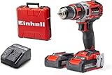 Einhell Professional Akku-Schlagbohrschrauber TP-CD 18/50 Li-i BL Kit Power X-Change (18 V, Brushless, 50 Nm, Schlagbohrfunktion, inkl. 2x 2,0 Ah Akkus + Ladegerät)