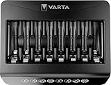 VARTA Akku Ladegerät, Batterieladegerät für wiederaufladbare AA/AAA, bis zu 8 Akku, LCD Multi Charger+, Einzelschachtladung, unbestückt