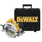 Dewalt 1.600 W Handkreissäge DWE575K (max. Schnitttiefe 67 mm, für Ablängarbeiten, Quer- und Neigungschnitte, Sägeblatt: 190 x 30 mm, Neigungseinstellung 57°, Zusatzhandgriff, Transportkoffer)