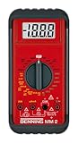 Benning MM 2 Digital-Multimeter (mit digitaler Anzeige, Max. Spannungsmessbereich DC 1000 V, inkl. Gummischutzrahmen, Tasche usw.) 44028, Rot, Schwarz