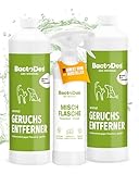 BactoDes - Animal Geruchsneutralisierer 2L Konzentrat mit Spray-Mischflasche - Starker Enzymreiniger Katzenurin, Hundeurin & Tiergerüche - Effektiver Geruchsentferner mit Bio Mikroben-Wirkung