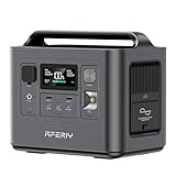 AFERIY 800W Tragbare Powerstation, 512Wh LiFePO4 Batterie, 1 Stunde Schnellladung, AC 230V, UPS, 3500+Ladezyklen, Solar Generator für Outdoor Camping/RV/Home Backup, 7 Jahre Garantie