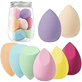 AUAUY 8 PCS Make up Schwamm Set, Foundation Blending Beauty Sponge, Beauty Makeup Schwämme Blender für Flüssigkeit Foundation Puder Sonnenschutz und Creme mit 1 Schwammhalter(Gemischte 3 Stile)