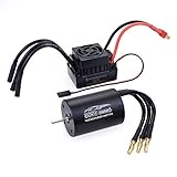 DollaTek wasserdichter bürstenloser 3650 3900KV Motor mit 60A Regler esc für 1/10 RC Car Truck