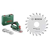 Bosch Mini Kreissäge PKS 16 Multi (2x Sägeblatt, 1x Diamantsägeblatt, Koffer, 400 Watt) + Bosch 2609256 C83 Klinge Tauchsägeblatt/, Kreissägen für Kreissägen Portable 65 x 15 x 1,6 mm