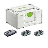 Festool Energie-Set SYS 18V 2x8,0/SCA16 (mit Akkupacks BP 18 Li 8,0 ASI, Schnellladegerät), im Systainer