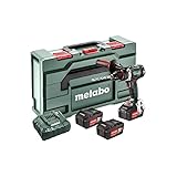 Metabo 602191960 Akkuschrauber BS 18 LTX Impuls Set 18V mit Werkzeug-Schnellwechsel-Funktion - inkl. 3 CAS Li-Power Akkupacks (18 V/4,0 Ah); Ladegerät und MetaLoc Koffer