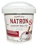 Natron Pulver, von Gourmeteur aus natürlichem Vorkommen, 1,5 kg („nicht synthetisch“) für Kosmetik und die innere Anwendung geeignet. Lebensmittelqualität.