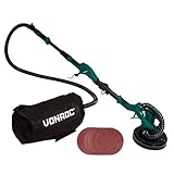 VONROC Trockenbauschleifer 1050W - Wand und Deckenschleifer 225mm, Giraffe mit Absaugung, Trockenbau Schleifmaschine Set inkl. 6 Schleifpapier