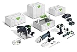 Festool Akku-Combo-Set Holzbau Akku-Handkreissäge HKC 55 I Akku-Schlagbohrschrauber TPC 18 I Akku-Winkelschleifer AGC 18 I Systainer Toolbox TB M 137