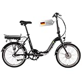 SAXONETTE E Bike Klapprad 20 Zoll mit Rücktrittbremse und nabenschaltung, E Fahrrad Herren mit Nabenmotor 36V 7.8Ah Akku, 80KM Lange Range, Elektrofahrrad Pedelec 25 km/h für Herren Damen