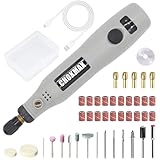 CHOKMAX Mini Multifunktionswerkzeug, 3.7V Li-ion Mini Rotary Multi-Tool Kit mit variabler Geschwindigkeit, 42pcs Zubehör Kit elektrische Tool DIY Schleifer zum Polieren, Reinigen und Gravieren