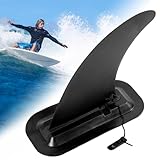 Riisoyu Sup Finne, Abziehbare Universal Surfboard Finne mit 2 Zubehör 9 Zoll Abnehmbare Center Fin Sicher Verstärkt Surfboard Flossen für Stand Up Paddle Board Longboard Surfboard