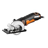 WORX 400W Kreissäge WORXSAW WX423.1 85mm, 27mm Max, Absaugadapter, Bequeme Handhabung, Sägeblätter zum Schneiden von Holz, Metall, Fliesen, Gipskartonplatten und Kunststoffe