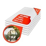 Exeta Gewächshausplatten 10mm I 5 Stk. Polycarbonat Hohlkammerplatten für Gewächshäuser I PC Doppelstegplatten UV-beständig & bruchsicher I für Garten, Frühbeet uvm I 70cm x 150cm I Transparent