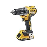 DEWALT Akku-Bohrschrauber / Akkuschrauber (18V, 2.0 Ah, bürstenlos, mit Zwei-Gang-Vollmetallgetriebe, 15 Drehmomentstufen, inkl. zwei XR Akkus, System-Schnellladegerät und Tstak-Box), DCD791D2