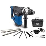 Scheppach SDS-Plus 4in1 Bohrhammer DH1500 Plus | 1500W / 7Joule Abbruchhammer | 6 Geschwindigkeiten 0-920U/Min | 4250 bpm Schlagzahl Anti-Vibrationsgriff | 32mm Bohrleistung | inkl. Zubehör & Koffer