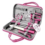 Extol Lady Frauen Werkzeugkoffer 39-tlg. in Rosa I Werkzeug-Set Haushalt I Tool-Set mit Ratsche, Steckschlüssel, Imbusse u.v.m. I 1,8 kg leichtes Werkzeugset Haushalt I Werkzeug Pink