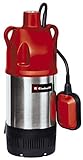 Einhell Tauchdruckpumpe GC-PP 900 N (900 W, 6.000 l/h max. Fördermenge, 7m max. Eintauchtiefe, Edelstahlgehäuse, Schwimmerschalter, 2 Aufhängeösen)