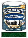 250 ml Hammerite Direkt auf Rost Metall-Schutzlack Dunkelgrün, Hammerschlag