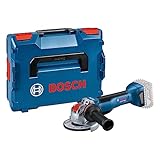 Bosch Professional 18V System Akku Winkelschleifer GWX 18V-10 P mit X-LOCK (KickBack Control, X-Brake, inkl. L-BOXX, Schutzhaube, Vibration Control-Zusatzhandgriff, ohne Akku/ Ladegerät)