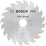 Bosch 1x PRO Wood Kreissägeblatt für Akku-Handkreissägen (für Weichholz, Hartholz, Ø mm, Professional Zubehör Handkreissäge)