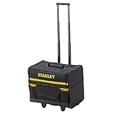 Stanley Werkzeugkoffer (mit Rollen, 44,5 x 25,5 x 42 cm, wasserfester Kunststoffboden, Trolley aus strapazierfähigem und robustem 600 x 600 Denier Nylon, viele Verstaumöglichkeiten) 1-97-515