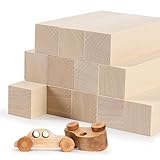 SCLLNDA 12PCS Holzblöcke zum Schnitzen Schnitzholz Linde Lindenholz Zum Schnitzen Linde Basswood zum Holzschnitzen Holzblock 10 x 2.5 x 2.5 cm Schnitzset Balsa Holzblöcke für Kinder Erwachsene DIY