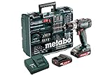 Metabo Akku-Schlagbohrmaschine SB 18 L Set 18 V- inkl. 2 CAS Li-Ion Akkupacks (18V/2Ah); Ladegerät; Zubehör-Set und Transportkoffer - 602317870