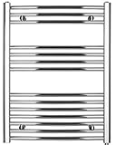anapont Badheizkörper, Heizkörper, chrom, gebogen, hochwertig, in verschiedenen Größen erhältlich, Handtuchhalter, Handtuchtrockner (775h x 600b)