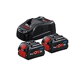 Bosch Professional 18V System Akku Starter-Set: 2x ProCORE18V 5.5Ah Akku + Ladegerät GAL 1880 CV