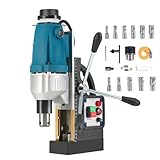 ZELCAN 1100W Magnetbohrmaschine Kernbohrmaschine mit Magnetbohrständer 12000N 550RPM Kernbohrungenbereich φ12-φ40mm Elektrische Kernbohrmaschine + 11 Kohrer M12-M27 für alle Oberflächen und Heimwerker