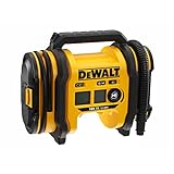 Dewalt Akku-Kompakt-Kompressor (12V-Anschluss oder 18V Akku, 11 Bar, für Fahrrad- und Autoreifen, Rollstühle, Schlauchboote, Luftkissen und Matratzen, inkl. Zubehör, ohne Akku und Ladegerät) DCC018N