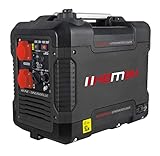 HEMAK Tragbarer Inverter Stromerzeuger mit USB 1900 Watt Optimal für Camping und Garage HK-PG 2000i Benzin 4 takt Silent