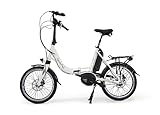 EBike Klapprad MOBILEMASTER A8K RT 2023 mit Bosch Active Line Plus Mittelmotor, Kette, 8-Gang Shimano Nabenschaltung (mit Rücktritt Weiß) - E Bike Klapprad mit Bosch Mittelmotor, Made in Germany