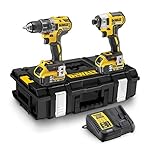 Dewalt 18 Volt Akku-Schlagbohr- und Schlagschrauber Kombopack DCK266P2 (Schlagbohrschrauber DCD796, Schlagschrauber DCF887, 2x 5,0 Ah Li-Ion Akku, Schnellladegerät, Tough Box DS150)