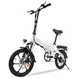 Finbike E-Bike Klappbar,16 Zoll Elektrofahrrad 7.8Ah Akku Diebstahlschutz,E-Faltrad mit 2.6H Schnellladung,250W Motor,3 Fahrmodi,Sitzhöhe Verstellbar,Reichweite Max 70km,Falt-Pedelec für Herren Damen