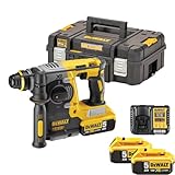 Dewalt 18 Volt SDS-plus Akku Kombihammer DCH273P2T (24 mm) (Dreh- und Schlagstopp, bürstenloser Motor, elektronische Dreh- und Schlagzahlregulierung, LED-Leuchte, 2x 5,0 Ah Li-Ion Akkus, Ladegerät)