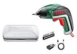 Bosch Akkuschrauber IXO (5. Generation, 10 Bits, USB Ladegerät, Dose, 3,6 Volt, 1,5 Ah)