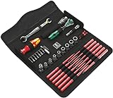 Wera 05135926001 KK W 1 Kraftform Kompakt W1 Wartung, 1/4' x 10 mm, Werkzeug-Set, 35-teilig Schwarz Stück