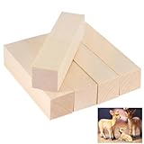 Lindenholz Holzblöcke, 5 Stück Schnitzholz Schnitzen, Schnitzen Holzblöcke Unbehandelt, 15 x 5 x 5cm Holzblöcke Schnitzholz, für Groß Lindenholz Holzblöcke zum DIY Schnitzen