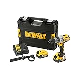 Dewalt 18V 3-Gang Akku-Schlagbohrschrauber DCD996P2 (11-stufiges Drehmomentmodul, drei-Stufen-LED mit 77 Lumen, inkl. 2x Akkus, System-Schnellladegerät, TSTAK Box und Zubehör)