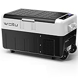 WOLTU Kompressor Kühlbox Auto 30L, 12V 230V Elektrische Camping Kühlbox Groß mit Gefrierfach, Dual Zone Kühlschrank mit USB, Kühltruhe Mini Gefrierbox für LKW, Strand, Picknick, Summer Saver