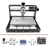 RATTMMOTOR CNC Fräsmaschine 3018 Pro,3 Achsen Graviermaschine GRBL Streurung, 3018 Pro CNC Router, 4G-USB-Flash-Laufwerk, Arbeitbereich 300x180x450mm für PVC PCB Holzschnitzen DIY Engraver