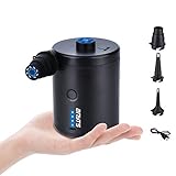 Anyts Elektrische Luftpumpe Akku luftpumpe luftmatratz mit 3 Luftdüse Inflator & Deflator USB aufladbar Luftpumpe für Luftmatratze, Camping Isomatte, Aufblasbares Boot, Poolspielzeug