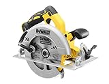 Dewalt 18 Volt 64 mm Akku-Handkreissäge DCS570NT (max. Schnitttiefe 64 mm, Sägeblatt-ø: 184 mm, Neigungseinstellung: 50°, Motorbremse, Spindelarretierung, Lieferung ohne Akku und. Ladegerät)