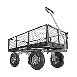 Gorilla Wagen, 362,9 kg Kapazität, robust, Robustes Stahlgeflecht, wandelbar, Flachbett, Garten, Outdoor, Transport, Nutzfahrzeug, Wagon, Wagon, Wagon, schwarz