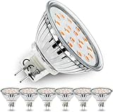 Allesgute 6er Set GU5.3 LED Warmweiß 5W MR16 LED 12V Leuchtmittel ersetzt für 45W Halogen Lampe 450lm LED Birne Glühbirne -Nicht Dimmbar