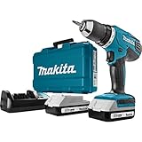 Makita DF457DWE Akku-Bohrschrauber, 18 V, Schwarz, Blau, Size